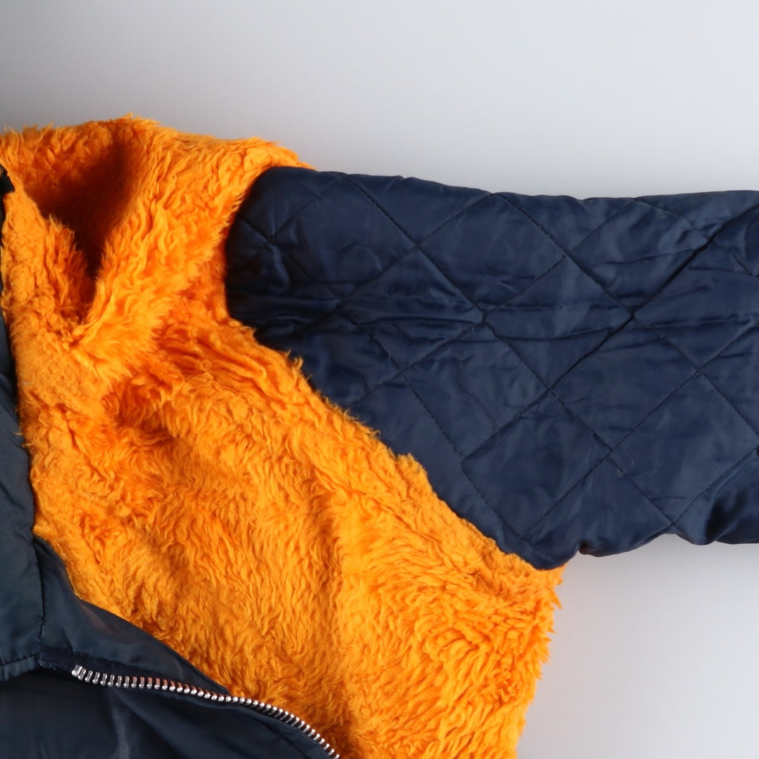Vintage 1980'S rice SPORTSWEAR padded puffer jacket, made in Canada, size L, men's Nylon navy blue type Vintage Second Hand