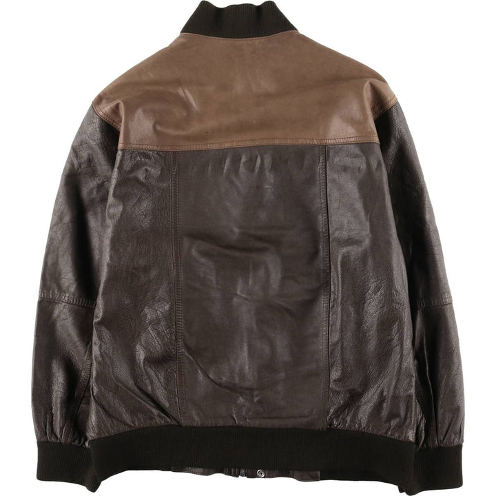 Vintage Italian-made leather jacket, size S, men's size genuine leather brown type Vintage Second Hand