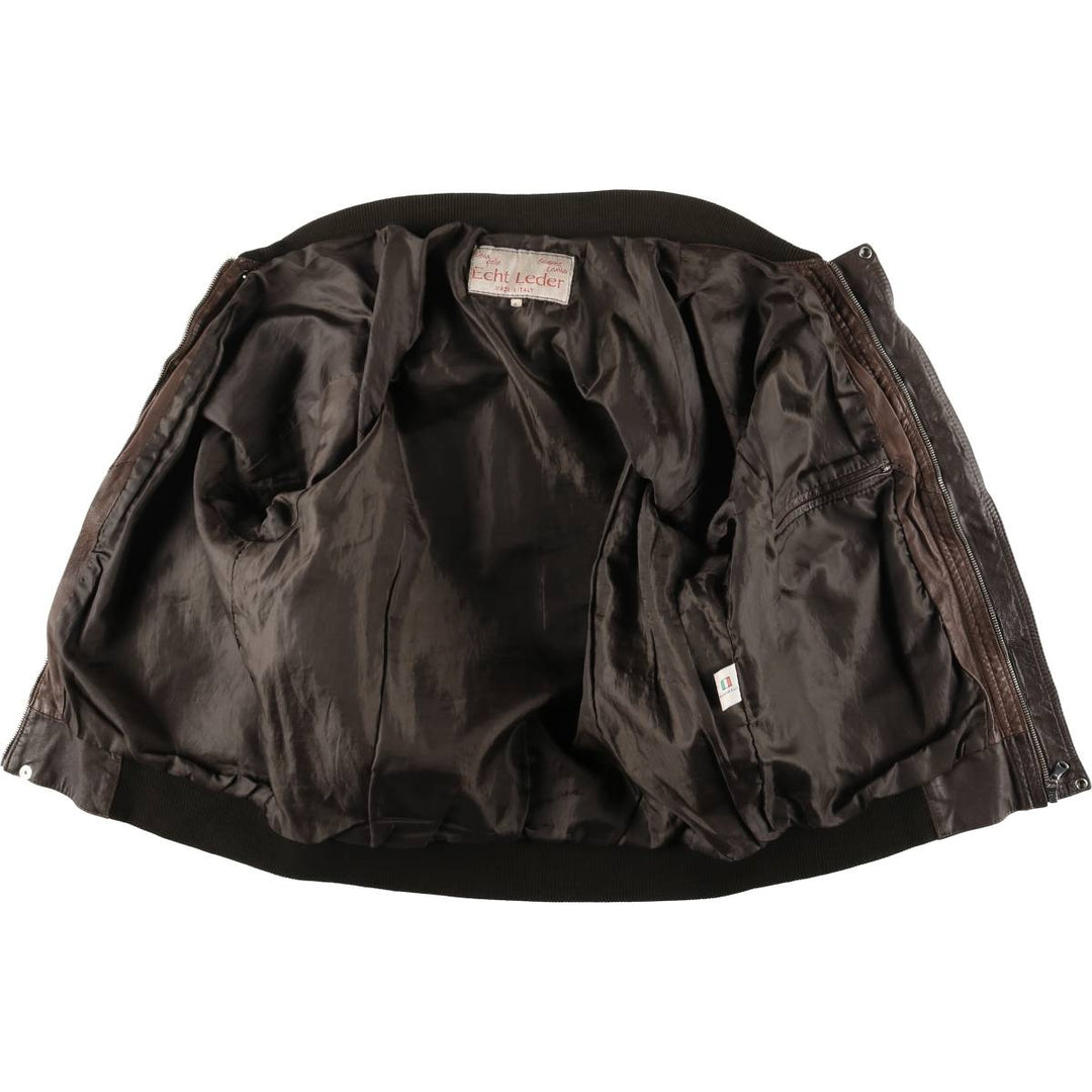 Vintage Italian-made leather jacket, size S, men's size genuine leather brown type Vintage Second Hand