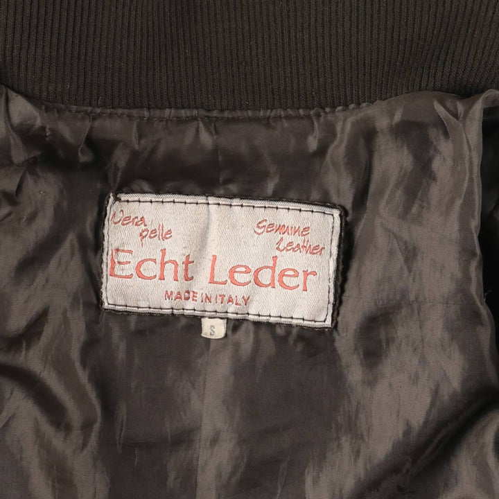 Vintage Italian-made leather jacket, size S, men's size genuine leather brown type Vintage Second Hand