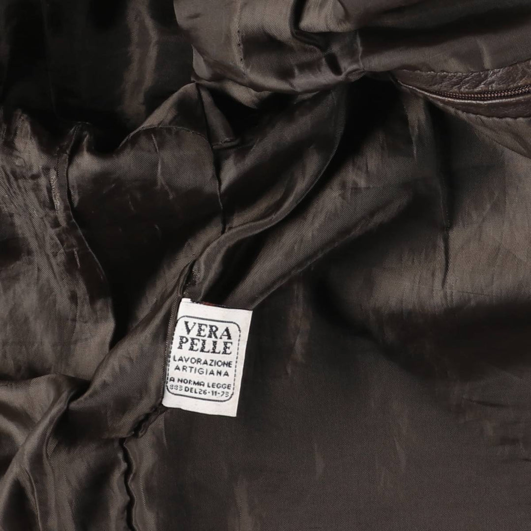 Vintage Italian-made leather jacket, size S, men's size genuine leather brown type Vintage Second Hand