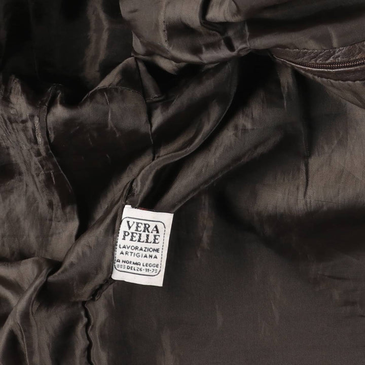 Vintage Italian-made leather jacket, size S, men's size genuine leather brown type Vintage Second Hand