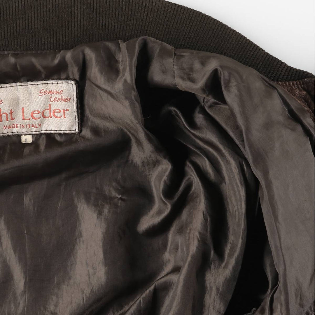 Vintage Italian-made leather jacket, size S, men's size genuine leather brown type Vintage Second Hand
