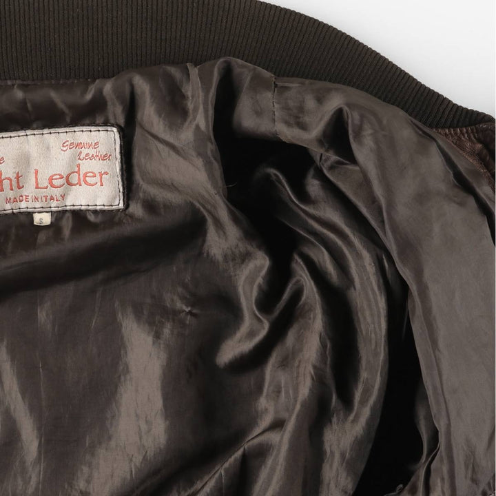 Vintage Italian-made leather jacket, size S, men's size genuine leather brown type Vintage Second Hand