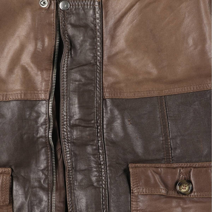 Vintage Italian-made leather jacket, size S, men's size genuine leather brown type Vintage Second Hand