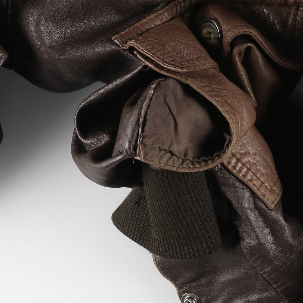 レザーブルゾン イタリア製 メンズS相当 ヴィンテージ genuine leather
