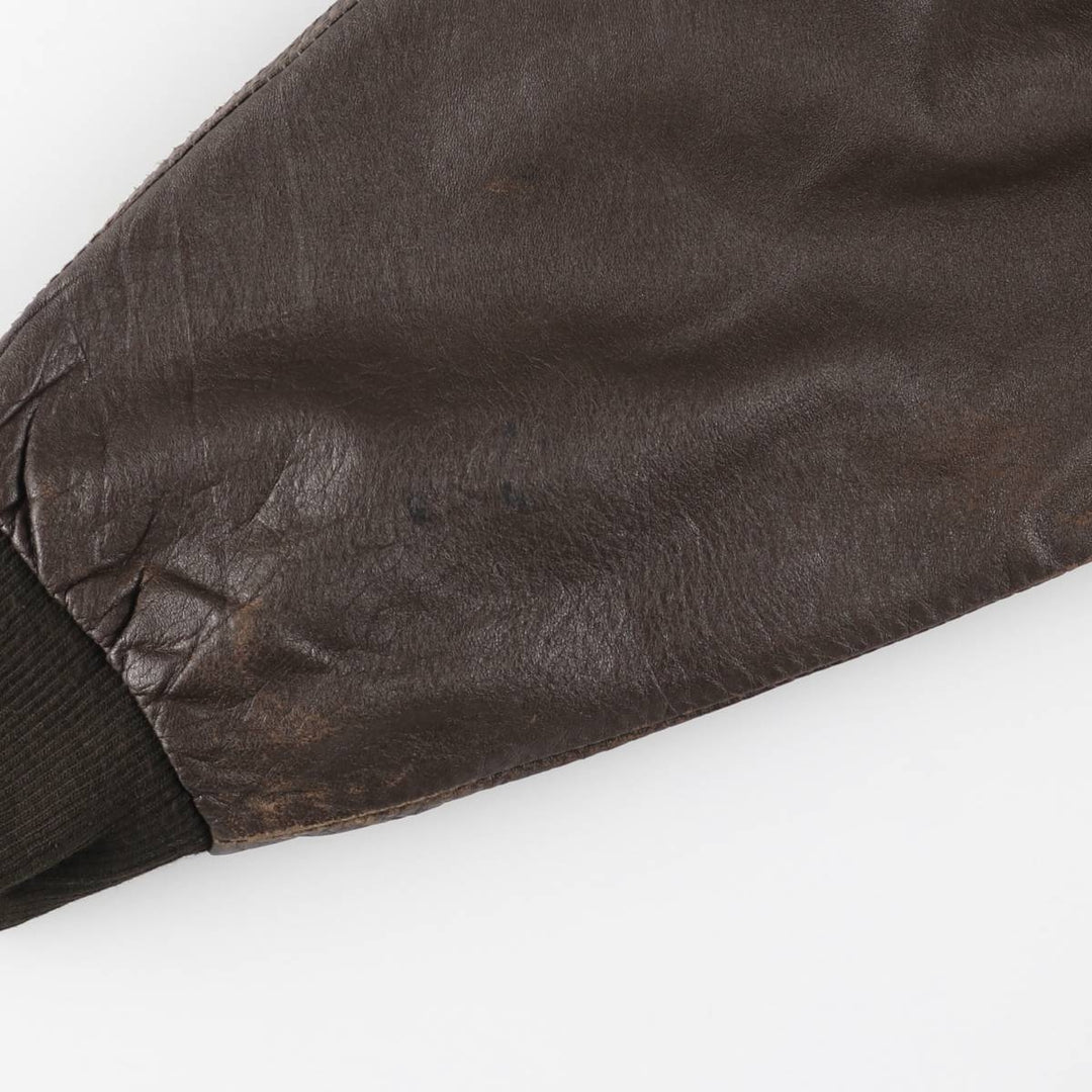 Vintage Italian-made leather jacket, size S, men's size genuine leather brown type Vintage Second Hand