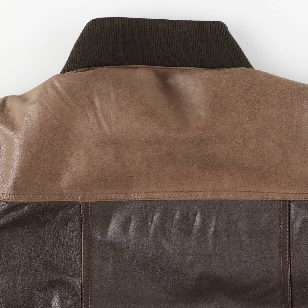 Vintage Italian-made leather jacket, size S, men's size genuine leather brown type Vintage Second Hand