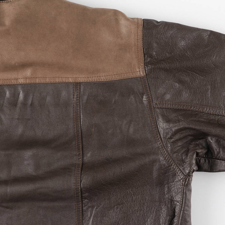 Vintage Italian-made leather jacket, size S, men's size genuine leather brown type Vintage Second Hand