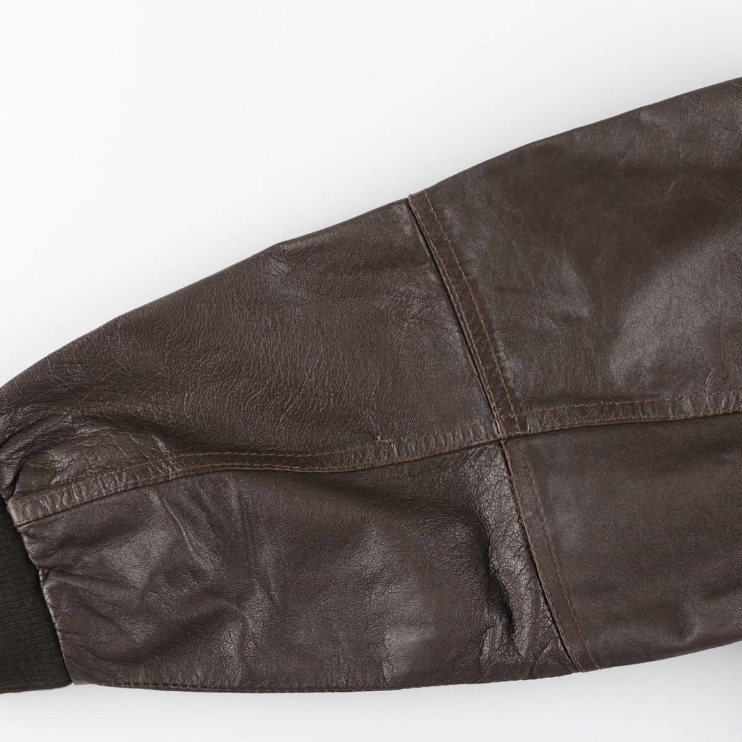 Vintage Italian-made leather jacket, size S, men's size genuine leather brown type Vintage Second Hand