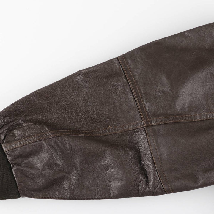 Vintage Italian-made leather jacket, size S, men's size genuine leather brown type Vintage Second Hand