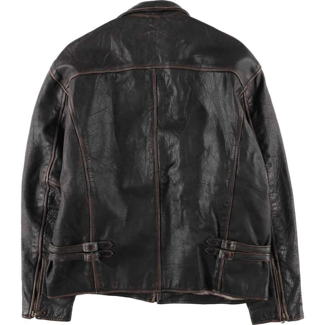 AKASO Leather Sports Jacket, Men's XL genuine leather black type Vintage Second Hand