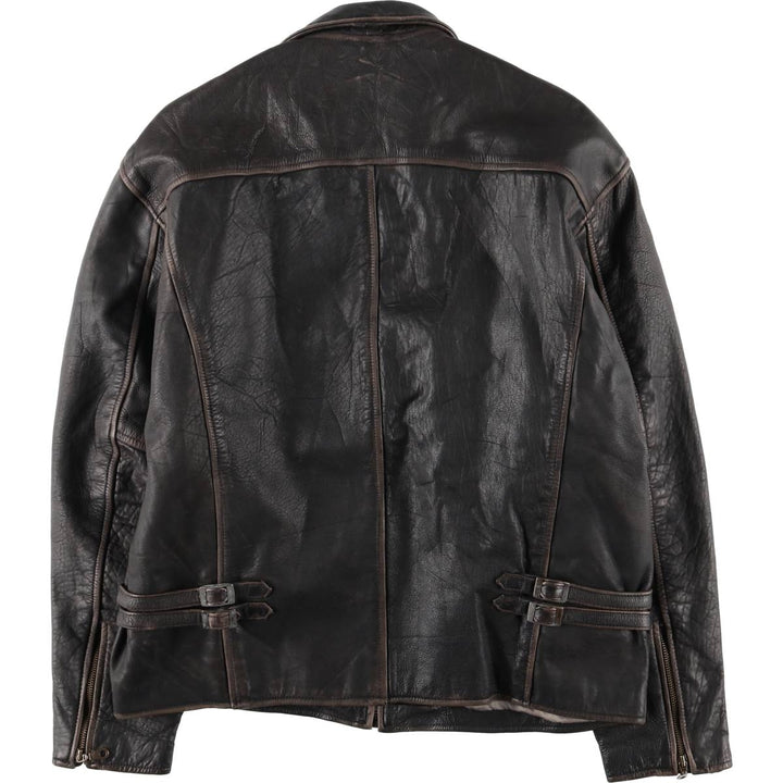 AKASO Leather Sports Jacket, Men's XL genuine leather black type Vintage Second Hand