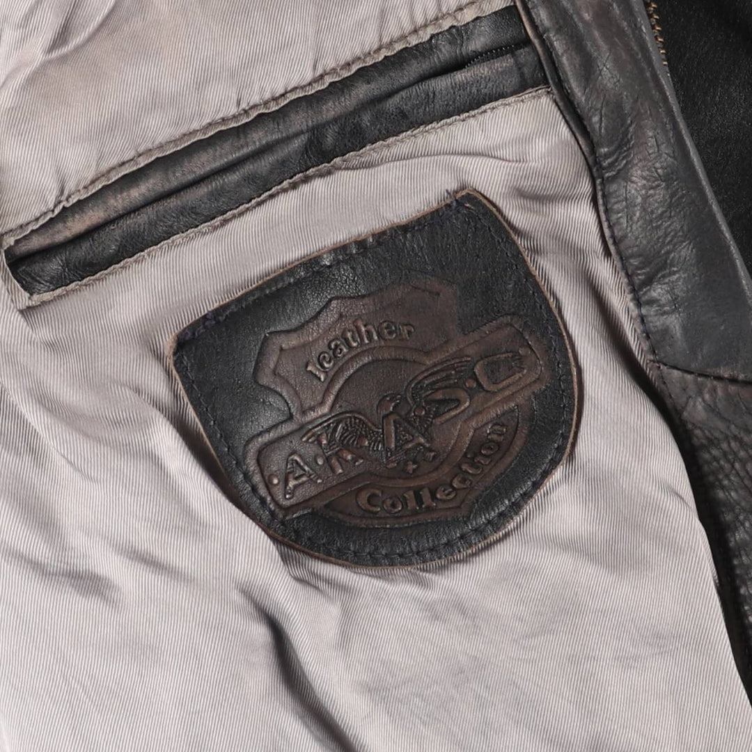 AKASO Leather Sports Jacket, Men's XL genuine leather black type Vintage Second Hand