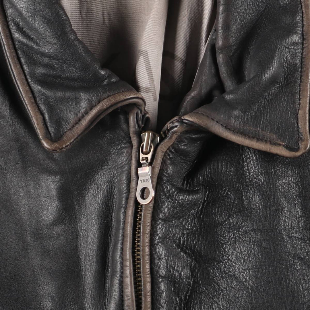 AKASO Leather Sports Jacket, Men's XL genuine leather black type Vintage Second Hand