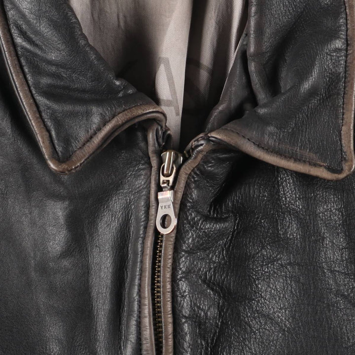 AKASO Leather Sports Jacket, Men's XL genuine leather black type Vintage Second Hand