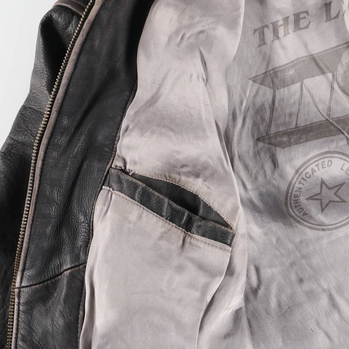 AKASO Leather Sports Jacket, Men's XL genuine leather black type Vintage Second Hand