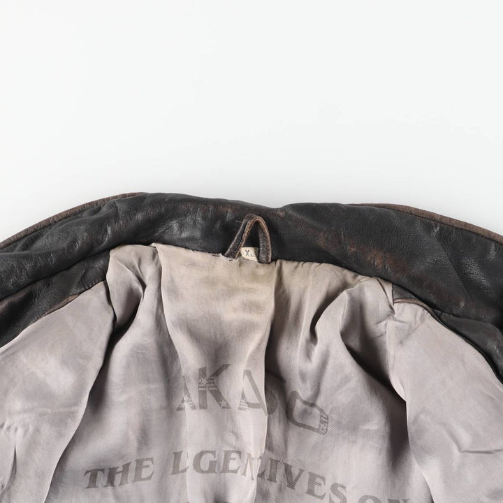 AKASO Leather Sports Jacket, Men's XL genuine leather black type Vintage Second Hand