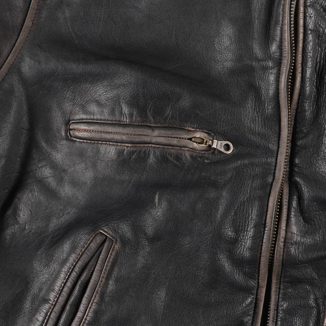 AKASO Leather Sports Jacket, Men's XL genuine leather black type Vintage Second Hand
