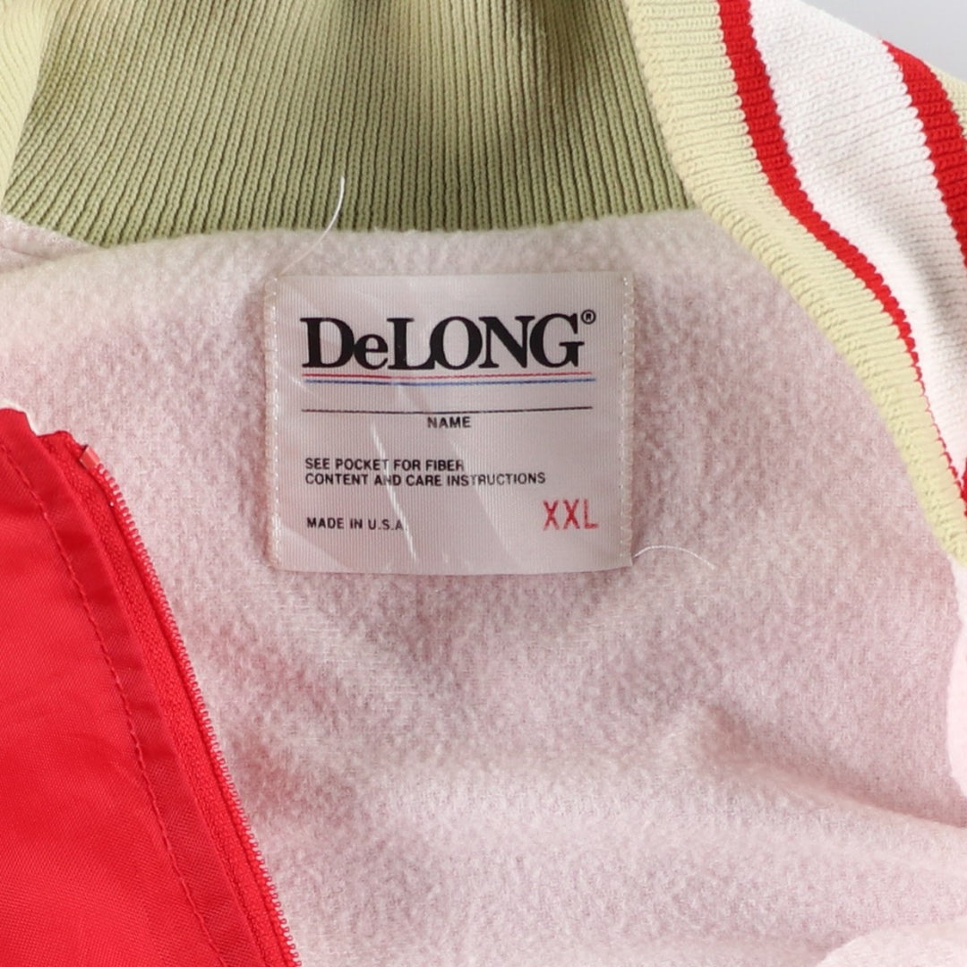 DeLong NFL San Francisco 49ers Half-Zip Warm-Up Pullover, Made in USA, Men's XXL unclear red type Vintage Second Hand