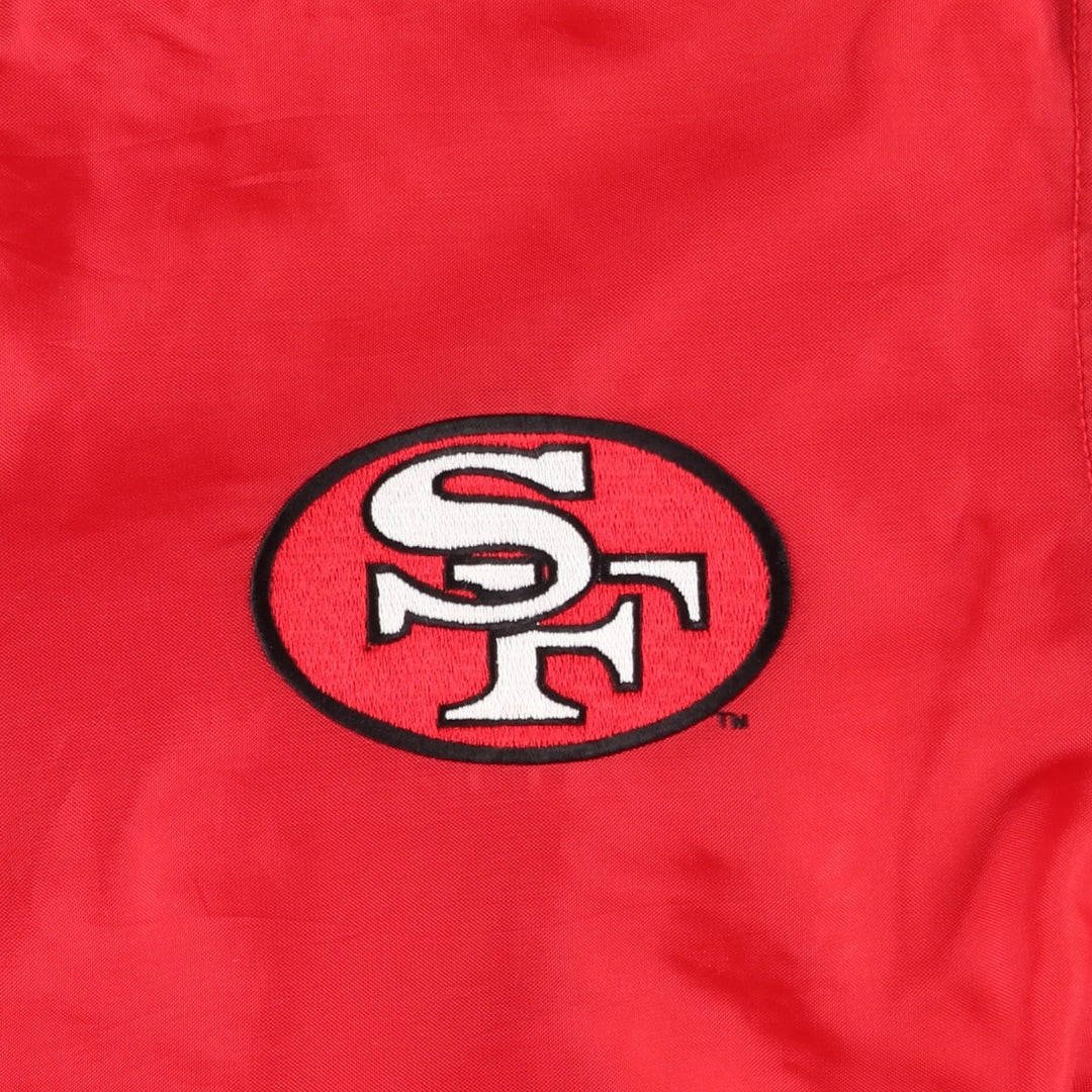 DeLong NFL San Francisco 49ers Half-Zip Warm-Up Pullover, Made in USA, Men's XXL unclear red type Vintage Second Hand