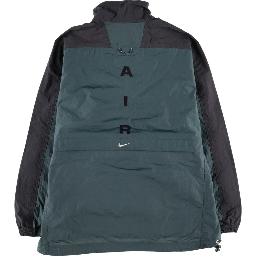 Vintage 90'S Nike Air Half-Zip Nylon Pullover, Men's Size Medium Nylon Green type dark green Vintage Second Hand