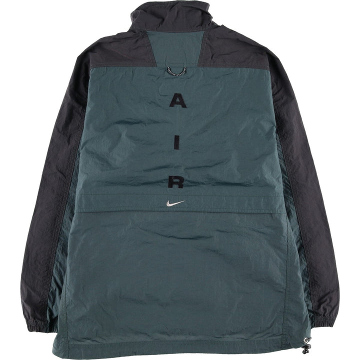 Vintage 90'S Nike Air Half-Zip Nylon Pullover, Men's Size Medium Nylon Green type dark green Vintage Second Hand