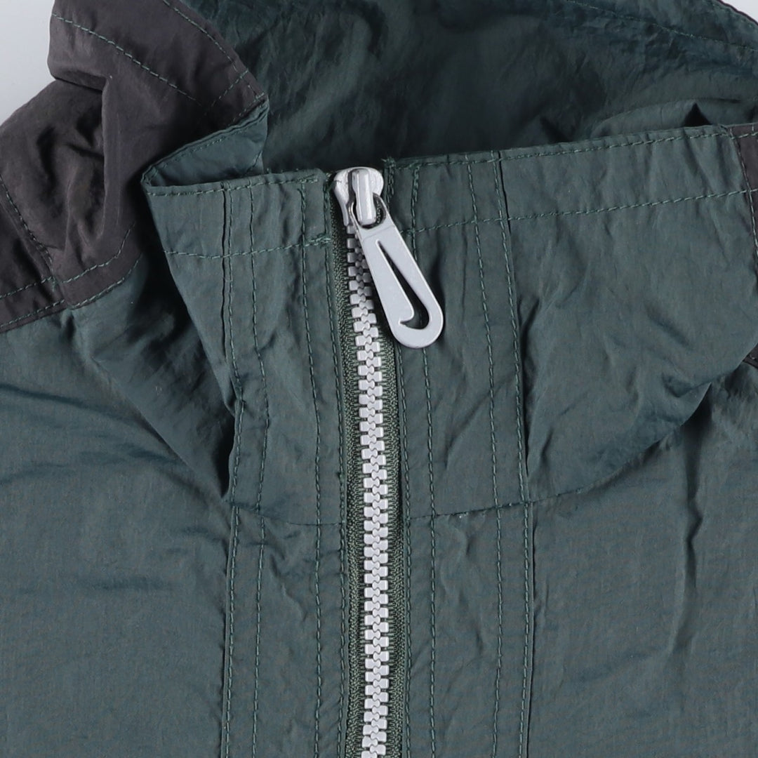 Vintage 90'S Nike Air Half-Zip Nylon Pullover, Men's Size Medium Nylon Green type dark green Vintage Second Hand