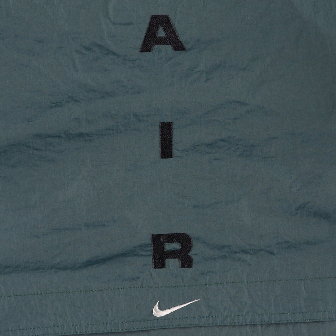 Vintage 90'S Nike Air Half-Zip Nylon Pullover, Men's Size Medium Nylon Green type dark green Vintage Second Hand