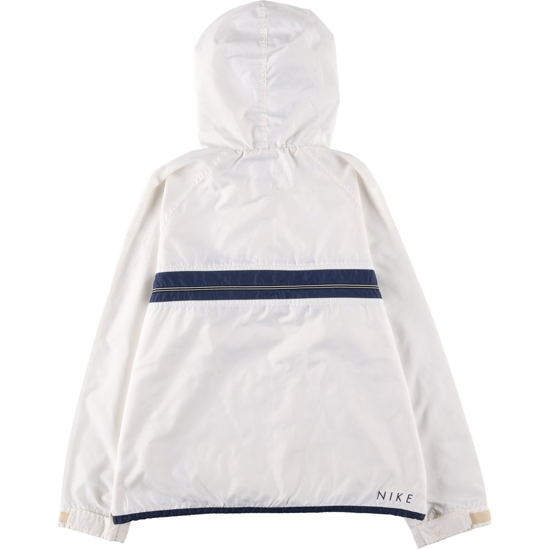 Vintage 90'S Nike half-zip hooded warm-up pullover, men's size M polyester white type Vintage Second Hand