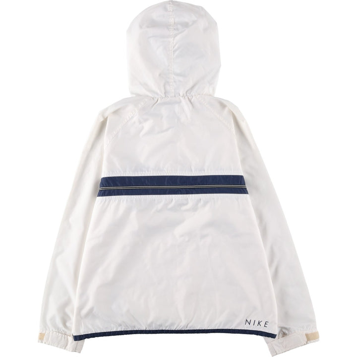 Vintage 90'S Nike half-zip hooded warm-up pullover, men's size M polyester white type Vintage Second Hand