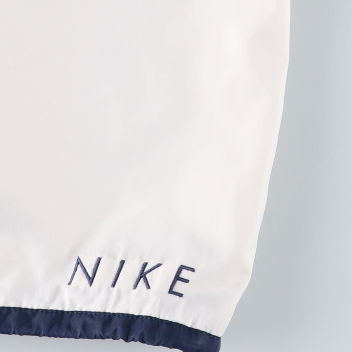 Vintage 90'S Nike half-zip hooded warm-up pullover, men's size M polyester white type Vintage Second Hand
