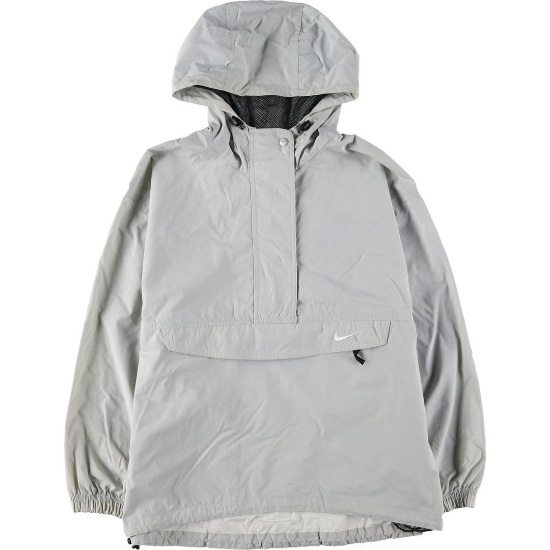 90'S Nike Anorak Parka, Men's Medium, Vintage Nylon gray type Vintage Second Hand