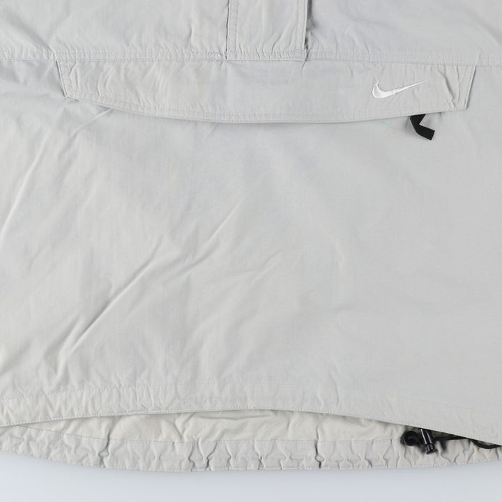 90'S Nike Anorak Parka, Men's Medium, Vintage Nylon gray type Vintage Second Hand