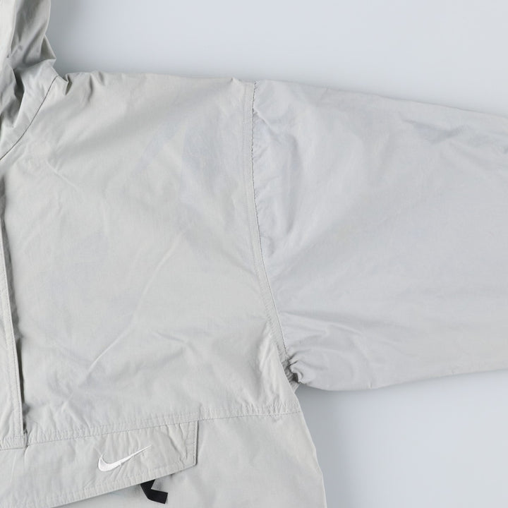 90'S Nike Anorak Parka, Men's Medium, Vintage Nylon gray type Vintage Second Hand
