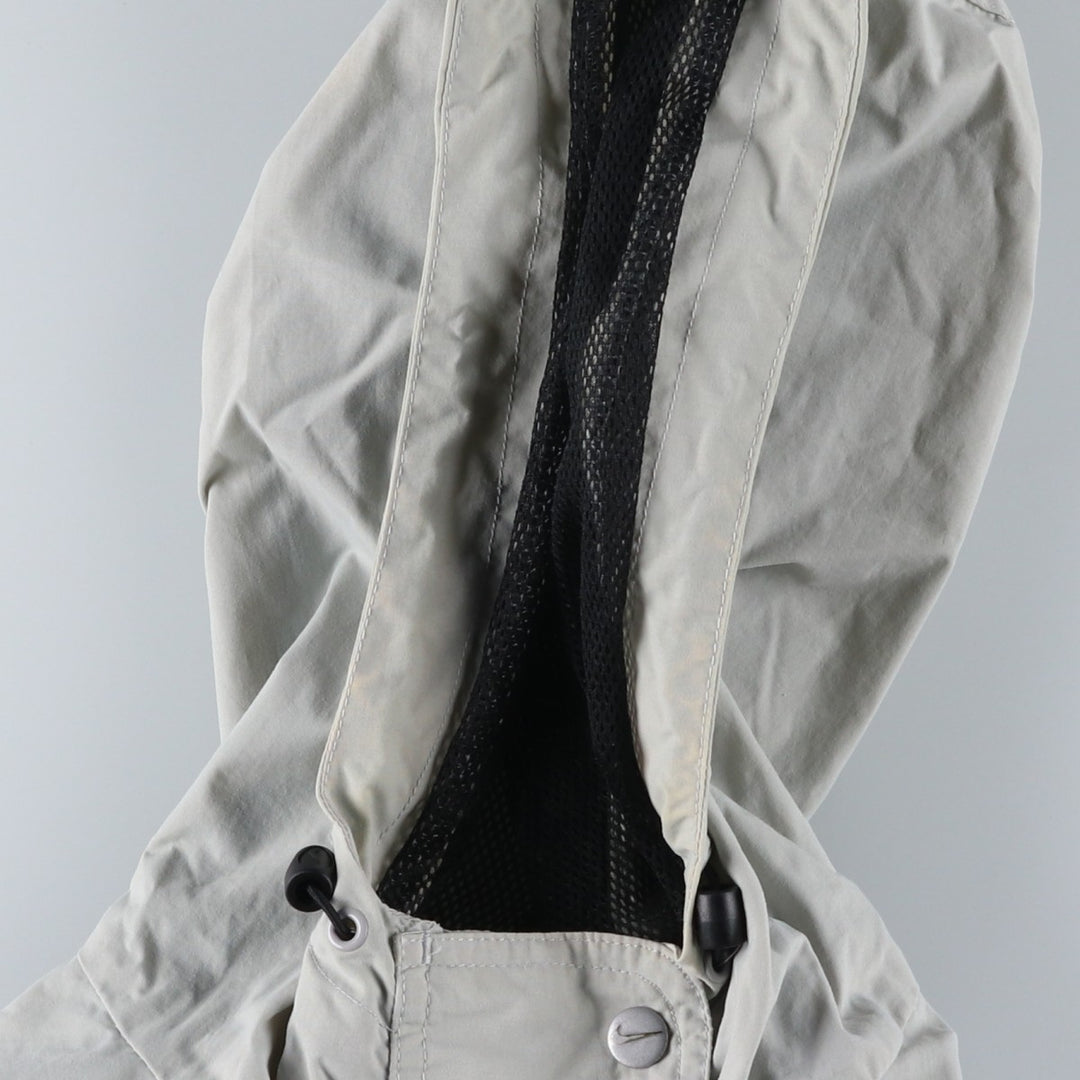 90'S Nike Anorak Parka, Men's Medium, Vintage Nylon gray type Vintage Second Hand
