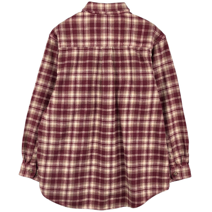 FIELD and STREAM Long Sleeve Heavy Flannel Check Shirt, Men's XXL unclear red type Vintage Second Hand