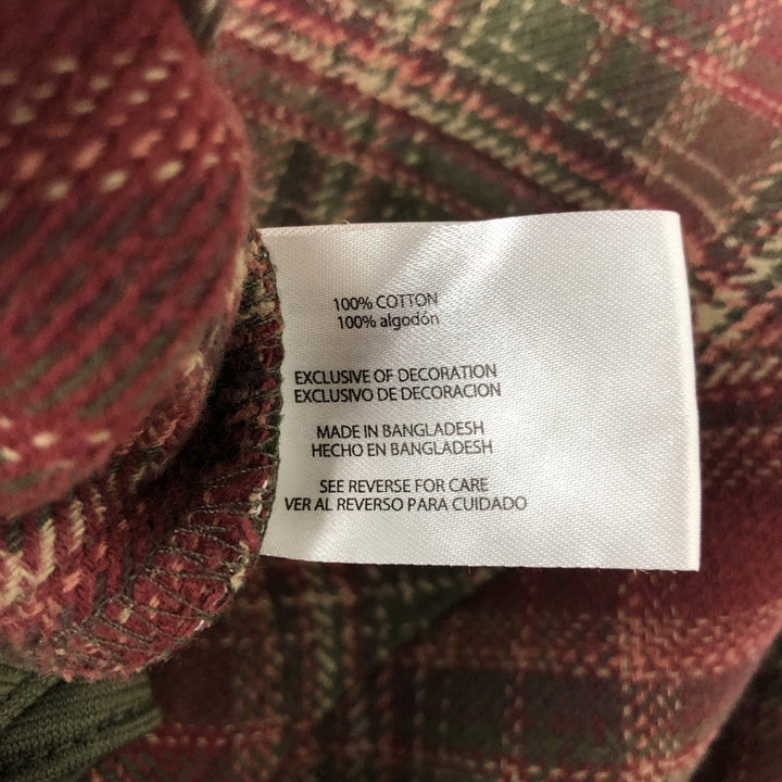 ORVIS Long Sleeve Heavy Flannel Check Shirt, Men's XL cotton red type Vintage Second Hand