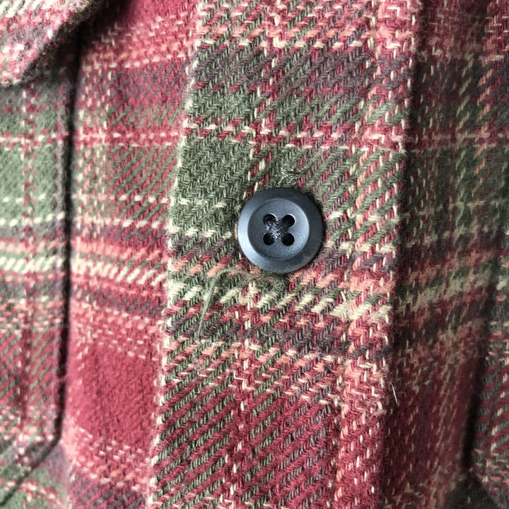 ORVIS Long Sleeve Heavy Flannel Check Shirt, Men's XL cotton red type Vintage Second Hand