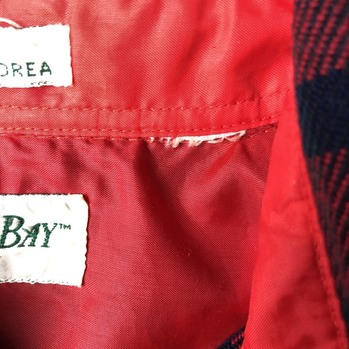 90s-00'S Vintage St. John's Bay Lightflannel Check Shirt, Men's Size L, Long Sleeve unclear red type Vintage Second Hand