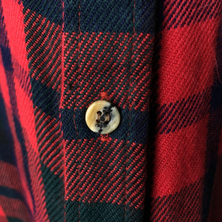 90s-00'S Vintage St. John's Bay Lightflannel Check Shirt, Men's Size L, Long Sleeve unclear red type Vintage Second Hand