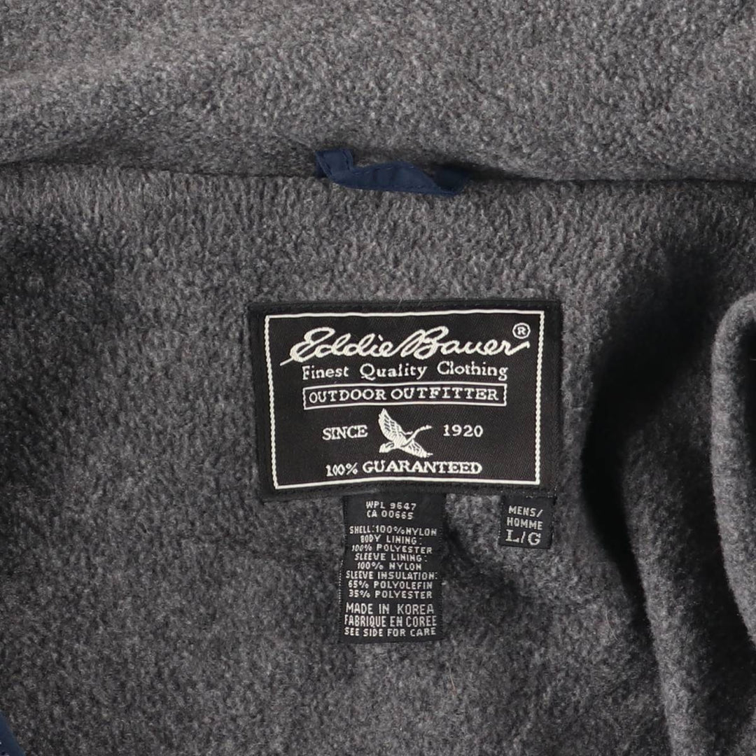 Eddie Bauer Padded Mountain Jacket, Shell Jacket, Puffer Jacket, Men's Size L Nylon gray type Vintage Second Hand