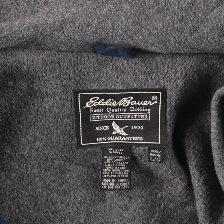 Eddie Bauer Padded Mountain Jacket, Shell Jacket, Puffer Jacket, Men's Size L Nylon gray type Vintage Second Hand