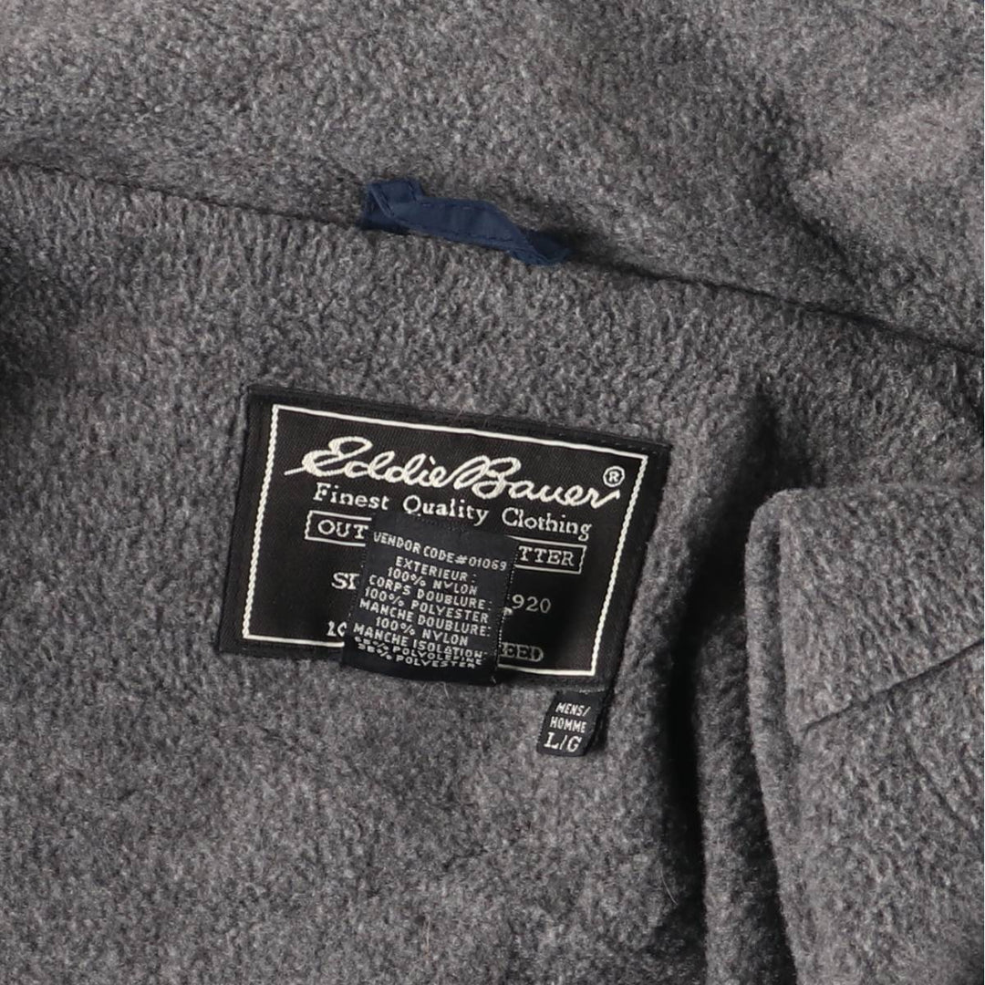 Eddie Bauer Padded Mountain Jacket, Shell Jacket, Puffer Jacket, Men's Size L Nylon gray type Vintage Second Hand