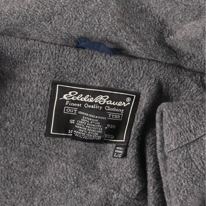 Eddie Bauer Padded Mountain Jacket, Shell Jacket, Puffer Jacket, Men's Size L Nylon gray type Vintage Second Hand