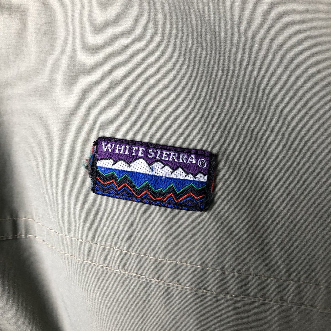 Vintage 90'S White Sierra padded puffer jacket, size L, men's Nylon Khaki type beige Vintage Second Hand