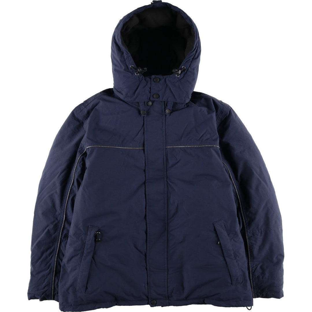 Eddie Bauer WEATHEREDGE Goose Down Parka, Men's Size L Nylon navy blue type Vintage Second Hand