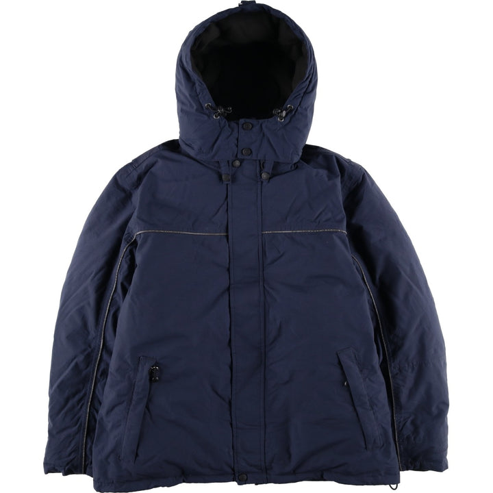 Eddie Bauer WEATHEREDGE Goose Down Parka, Men's Size L Nylon navy blue type Vintage Second Hand