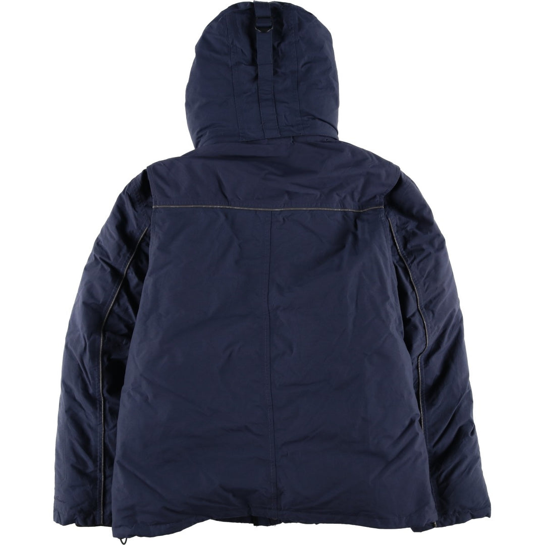 Eddie Bauer WEATHEREDGE Goose Down Parka, Men's Size L Nylon navy blue type Vintage Second Hand