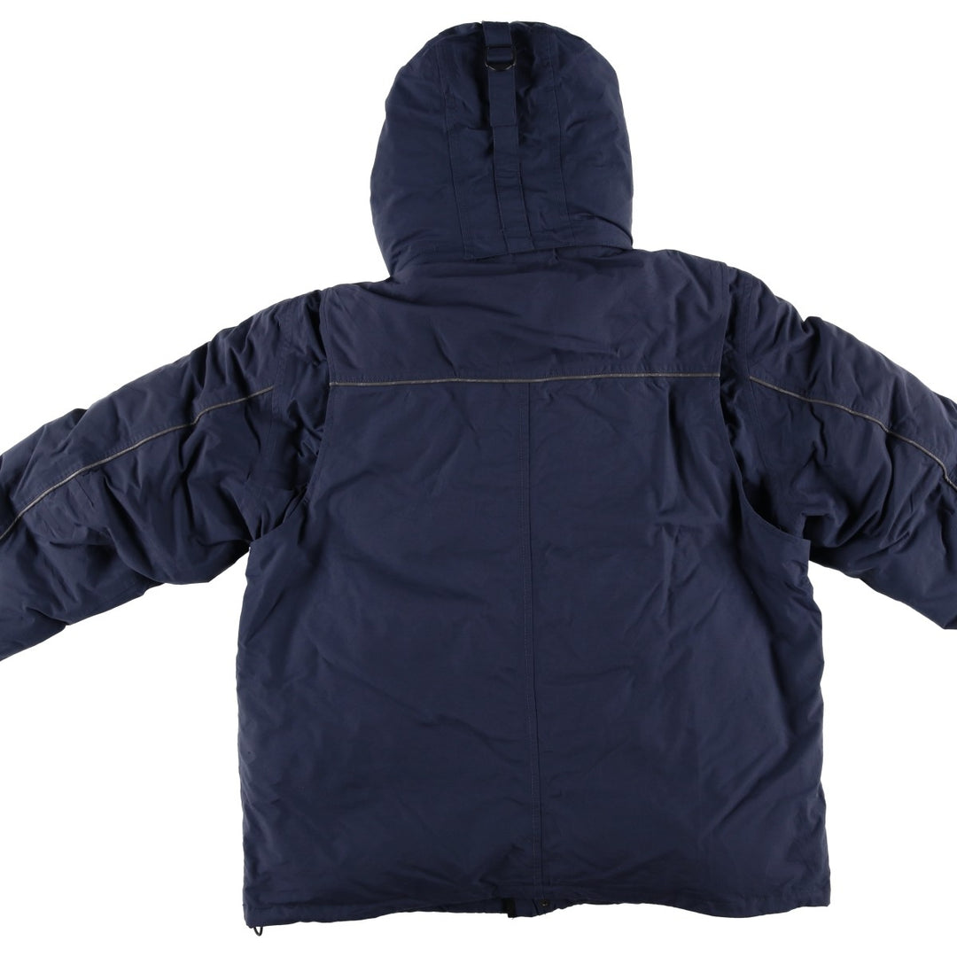Eddie Bauer WEATHEREDGE Goose Down Parka, Men's Size L Nylon navy blue type Vintage Second Hand